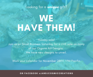 Small Business Saturday Orgone Sale